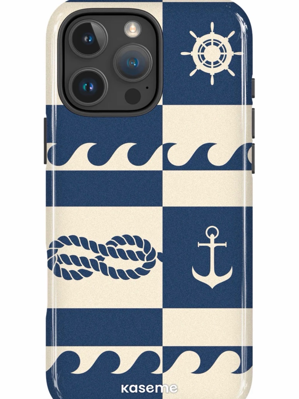 Kaseme Navy&Cream Nautical iPhone 16promax